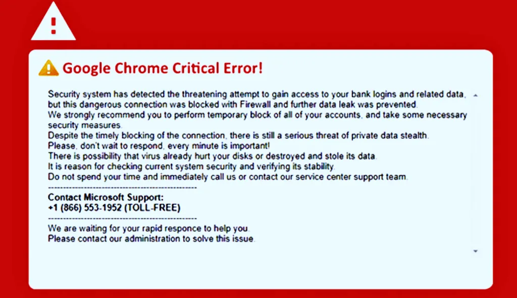 How to Avoid Falling for Fake Chrome Error Messages