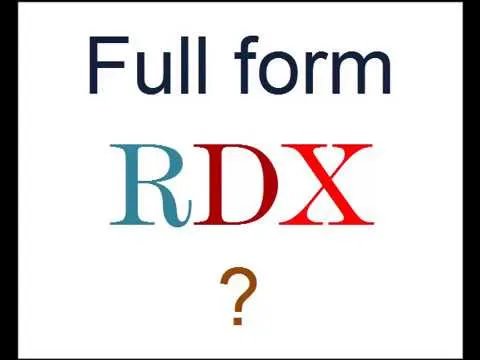 What is RDX?